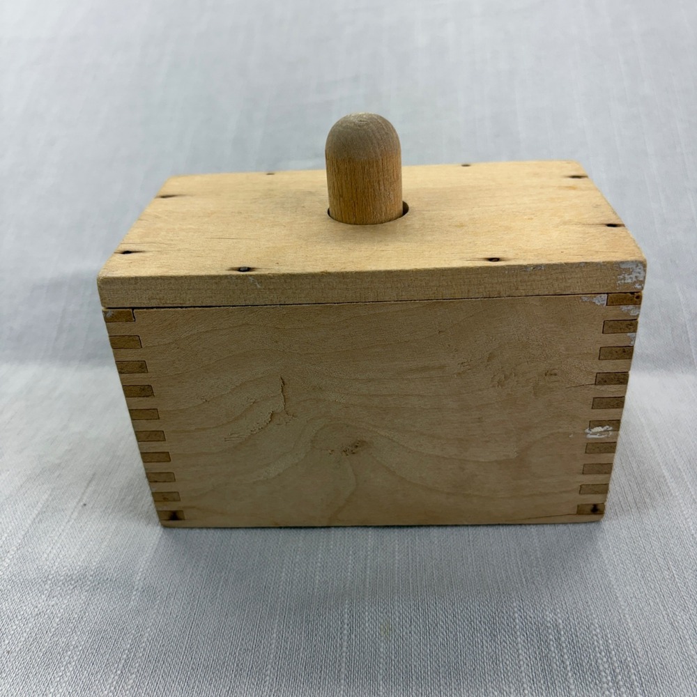 Vintage Unbranded Wooden Tofu Press Mold Box Natural Wood Kitchen Tool Small